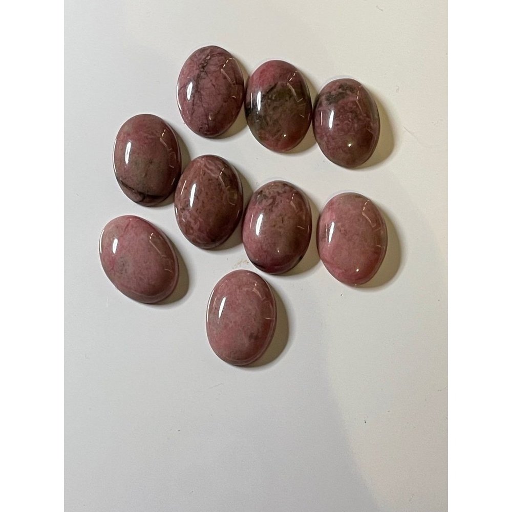 rhodonite cabochon oval 9 pcs PackFM 10